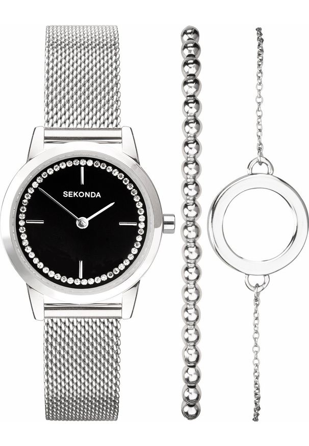 Zegarek Sekonda Zegarek damski Sekonda 49004 CYRKONIE srebrny. Kolor: srebrny