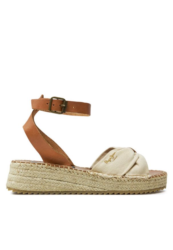 Pepe Jeans Espadryle Kate One PLS90659 Biały. Kolor: biały. Materiał: materiał