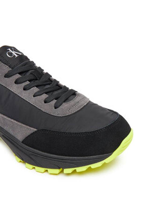 Calvin Klein Jeans Sneakersy Hike Runner Casual Ny-Su YM0YM01292 Czarny. Okazja: na co dzień. Kolor: czarny. Materiał: skóra