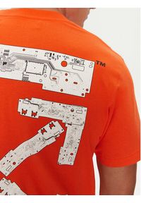 OFF-WHITE - Off-White T-Shirt OMAA027T22JER0012001 Pomarańczowy Regular Fit. Kolor: pomarańczowy. Materiał: bawełna #4