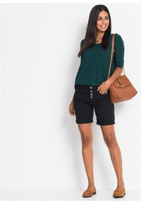 bonprix - Bermudy ze stretchem. Kolor: czarny #2