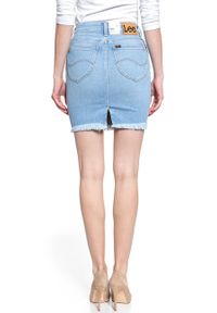 Lee - SPÓDNICA JEANSOWA LEE MID SKIRT FLIGHT L38JROKR 112108239. Materiał: jeans. Wzór: gładki, aplikacja, kolorowy. Sezon: zima, jesień, lato. Styl: elegancki #5