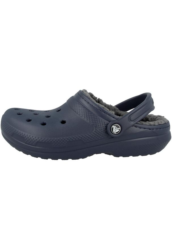 Crocs - Chodaki Classic Lined Clog U. Okazja: na plażę, na co dzień. Kolor: niebieski. Materiał: tkanina, materiał, syntetyk. Sezon: lato. Styl: casual, elegancki, sportowy