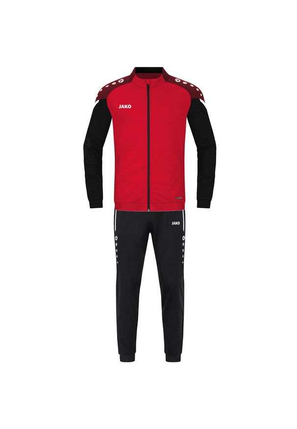 Dres Jako Performance Czerwono-Czarny. Kolor: czerwony. Materiał: poliester. Sport: piłka nożna, fitness