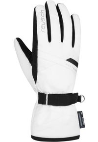 Rękawice narciarskie damskie Reusch Helena Primaloft wodoodporne softshell. Kolor: biały, wielokolorowy, czarny. Materiał: softshell. Technologia: Primaloft. Sport: narciarstwo
