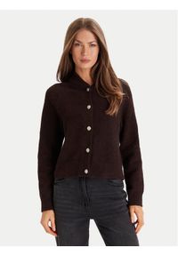 Morgan Sweter 252-MPACK Brązowy Regular Fit. Kolor: brązowy. Materiał: syntetyk