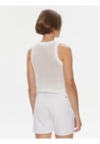 Tommy Jeans Top DW0DW18336 Écru Regular Fit. Materiał: bawełna #4