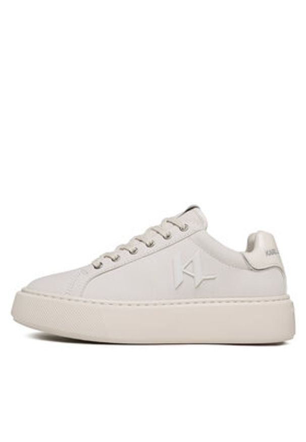 Karl Lagerfeld - KARL LAGERFELD Sneakersy KL62217 Biały. Kolor: biały. Materiał: nubuk, skóra
