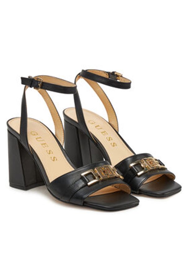 Guess Sandały FLJGRT LEA03 Czarny. Kolor: czarny. Materiał: skóra