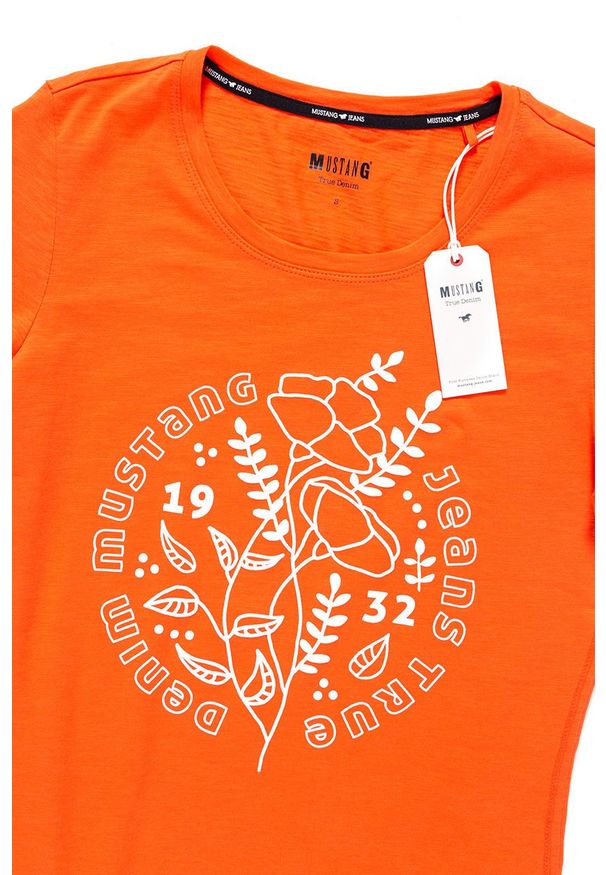 Mustang - MUSTANG T SHIRT DAMSKI Alexia C Print 1009868 7096. Wzór: nadruk