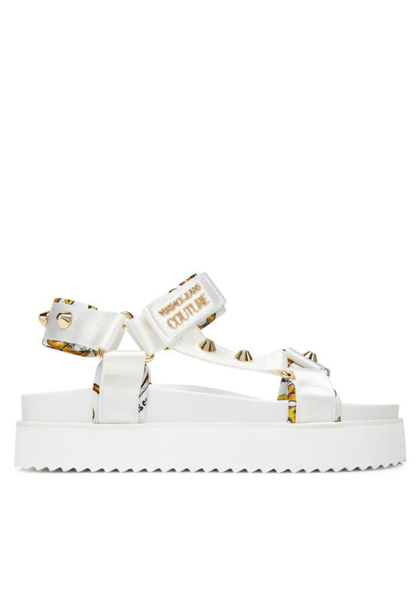 Versace Jeans Couture Sandały 78VA3SM2 Biały. Kolor: biały. Materiał: materiał