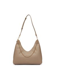 Calvin Klein Torebka Emblem Hw Pebble Shoulder Bag LV04F3495G Beżowy. Kolor: beżowy. Materiał: skórzane #7