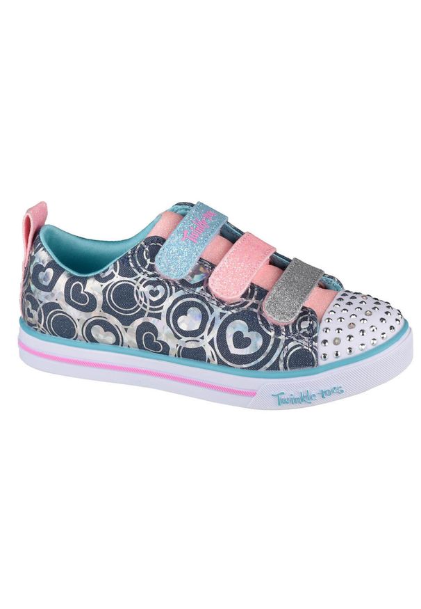 skechers - Buty do chodzenia dziewczęce, Skechers Sparkle Lite Heartsland. Kolor: niebieski. Sport: turystyka piesza