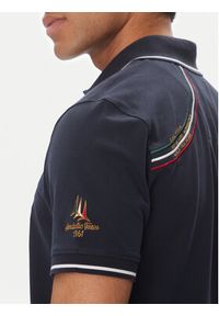 Aeronautica Militare Polo 251PO1853P191 Granatowy Regular Fit. Typ kołnierza: polo. Kolor: niebieski. Materiał: bawełna #4