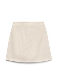 Vero Moda Spódnica jeansowa Liza 10332535 Beżowy jasny Regular Fit. Kolor: beżowy. Materiał: bawełna #4