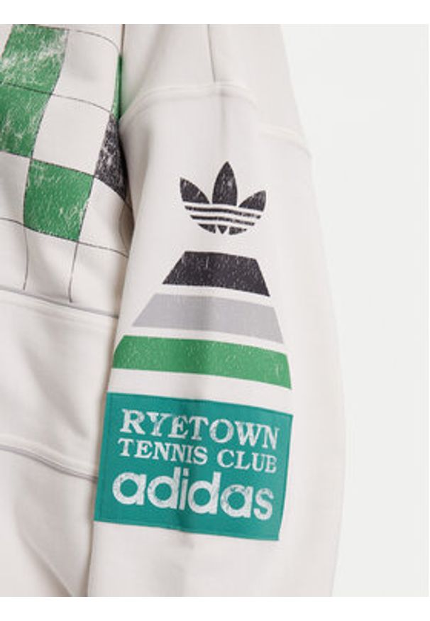 Adidas - adidas Bluza Archive Court JW0149 Biały Oversize. Kolor: biały. Materiał: bawełna