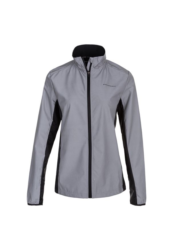 ENDURANCE - Kurtka odblaskowa dla kobiet Endurance Rumey Light The Night. Kolor: szary, wielokolorowy, czarny. Sport: bieganie