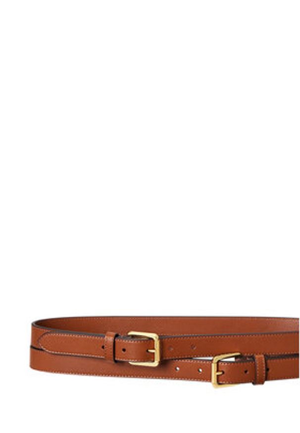 Lauren Ralph Lauren - LAUREN RALPH LAUREN Pasek 412936524006 Brązowy. Kolor: brązowy. Materiał: skóra