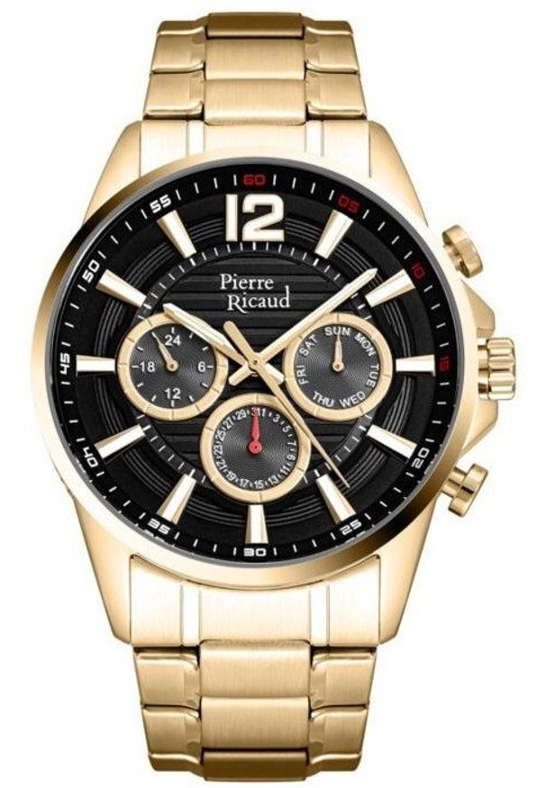Zegarek męski Pierre Ricaud P97040.1154QF złoty. Kolor: złoty