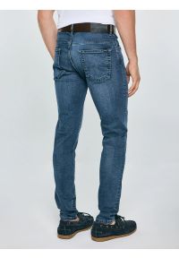 Big-Star - Jeansy męskie skinny granatowe Deric 583. Okazja: na co dzień. Kolor: niebieski. Styl: casual #5