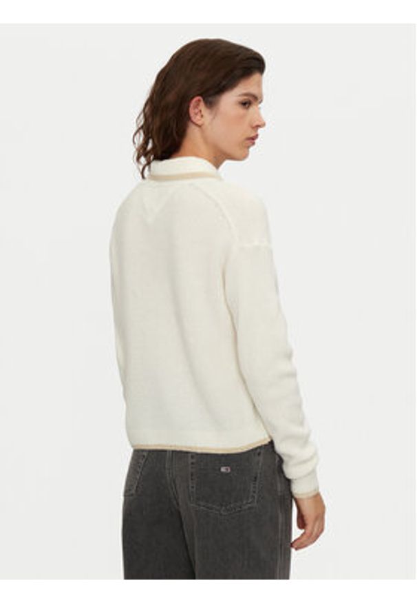 Tommy Jeans Sweter DW0DW19833 Écru Regular Fit. Materiał: wełna
