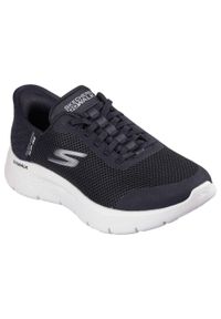 skechers - Damskie GO WALK FLEX GRAND ENTRY Slip-On Czarny / Biały. Zapięcie: bez zapięcia. Kolor: biały, czarny, wielokolorowy. Materiał: materiał