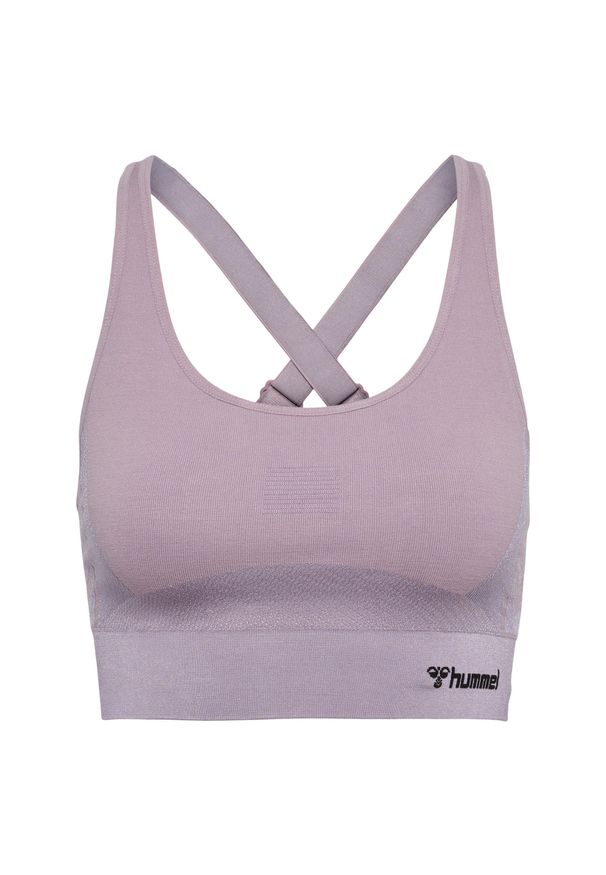 Stanik fitness cardio Hummel hmlClea. Kolor: szary, brązowy, wielokolorowy. Sport: fitness