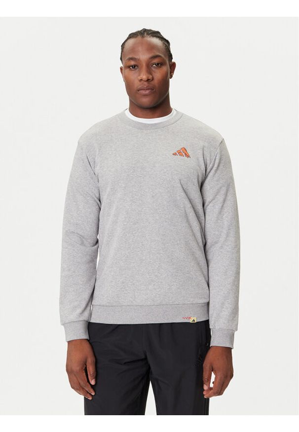 Adidas - adidas Bluza Doodle Hunt Hike Graphic JM6503 Szary Regular Fit. Kolor: szary. Materiał: bawełna
