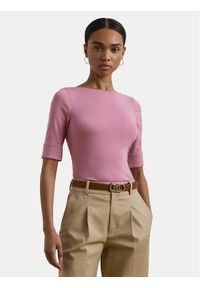 Lauren Ralph Lauren - LAUREN RALPH LAUREN Bluzka 200654963188 Różowy Slim Fit. Kolor: różowy. Materiał: bawełna