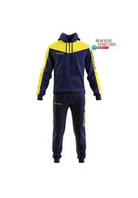 Givova Tuta Roma z kapturem Polarfleece 4XS. Kolor: niebieski, szary, żółty, wielokolorowy. Materiał: dresówka. Sport: piłka nożna