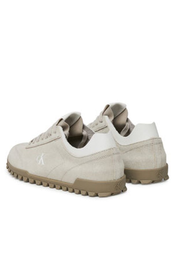 Calvin Klein Jeans Sneakersy Low Profile Runner Mg Sue YW0YW01898 Beżowy. Kolor: beżowy. Materiał: skóra, zamsz