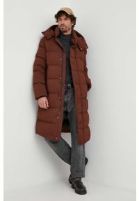 Hetrego kurtka puchowa męska kolor brązowy zimowa. Kolor: brązowy. Materiał: puch. Sezon: zima #2
