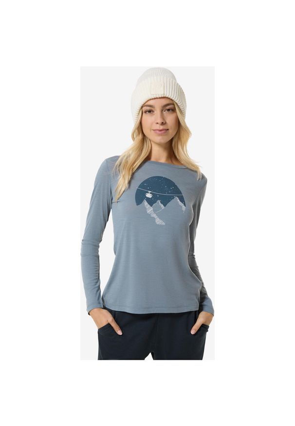 Longsleeve SUPER.NATURAL W GONDOLA LS. Kolor: niebieski. Długość rękawa: długi rękaw
