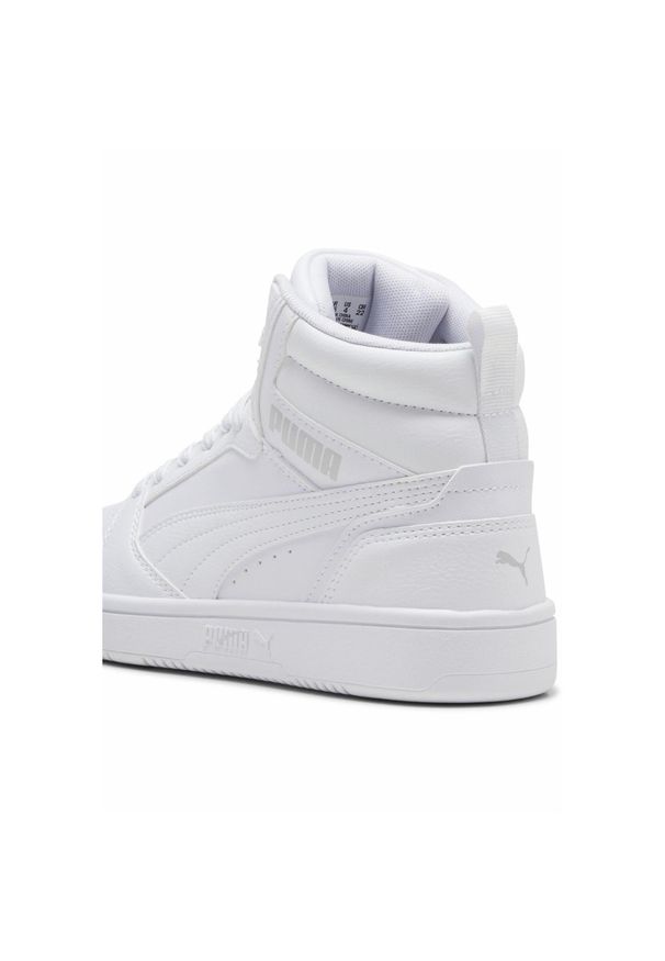 Puma - Młodzieżowe sneakersy Rebound V6 Mid PUMA White Cool Light Gray. Kolor: biały, wielokolorowy, szary. Sport: koszykówka