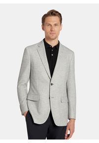 Pako Lorente - PAKO LORENTE - Szara marynarka melanż z dzianiny. Kolor: szary. Materiał: dzianina. Wzór: melanż. Sezon: jesień #1