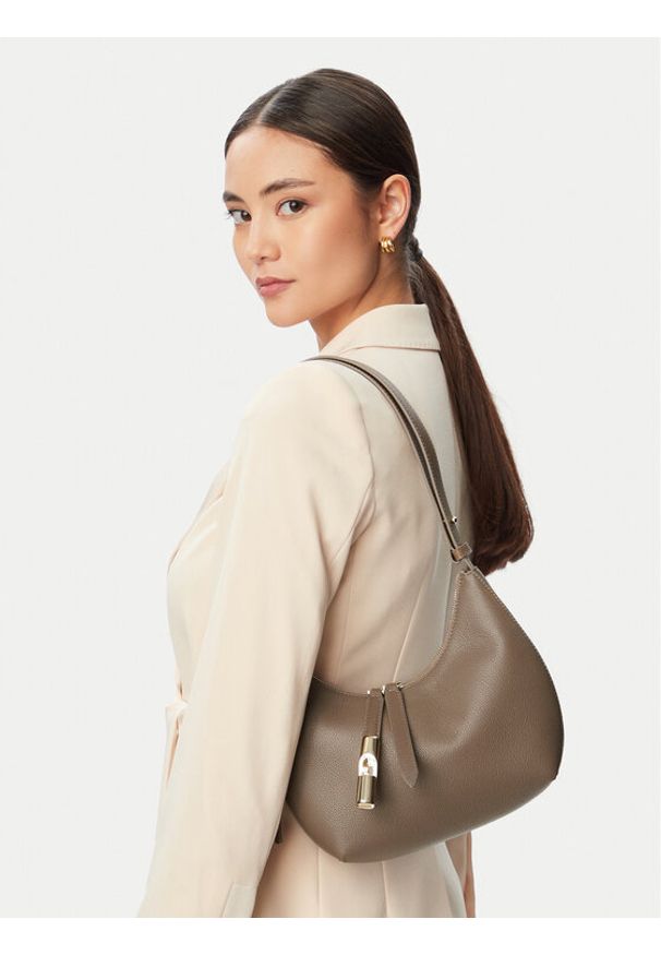Furla Torebka Goccia S WB01500 BX3353 CN 4903S Szary ciemny. Kolor: szary. Materiał: skórzane