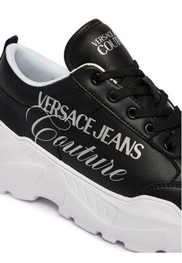 Versace Jeans Couture Sneakersy 80VA3SC1 ZPB69 899 Czarny. Kolor: czarny. Materiał: skóra