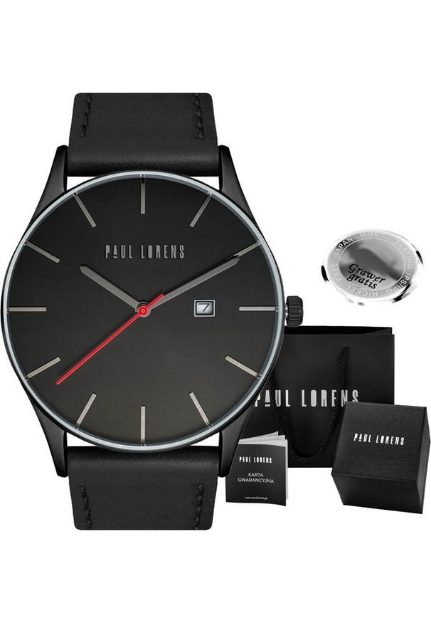 Zegarek Paul Lorens Zegarek męski Paul Lorens - LONGIO 1A5-2 z grawerem