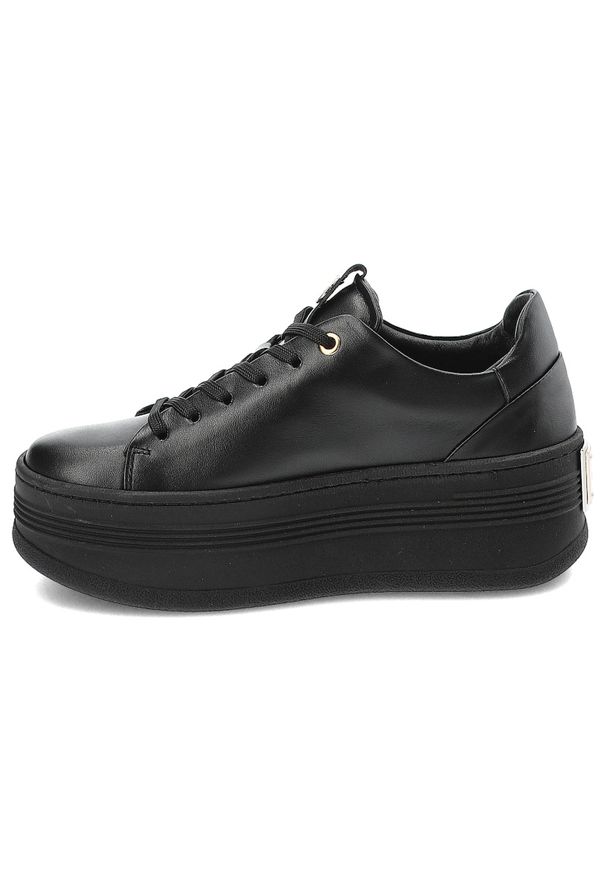 Czarne Sneakersy Carinii Modne Obuwie Damskie. Okazja: na co dzień. Kolor: czarny. Materiał: materiał. Styl: klasyczny, elegancki, casual
