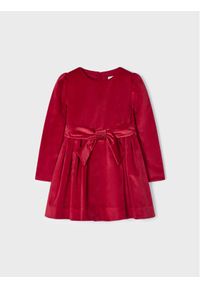 Mayoral Sukienka elegancka 4.917 Czerwony Regular Fit. Kolor: czerwony. Materiał: syntetyk. Styl: elegancki #1
