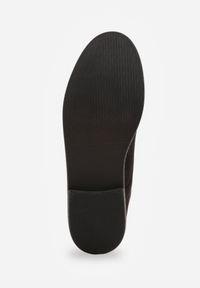 Renee - Czarne Botki z Sznurowaniem Wasicia. Kolor: czarny. Materiał: jeans, dzianina, zamsz. Wzór: kratka. Styl: elegancki, klasyczny #3