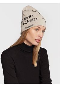 Czapka Calvin Klein Jeans. Kolor: beżowy #1
