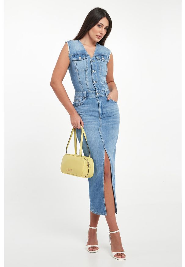 Liu Jo - Sukienka jeansowa midi LIU JO. Materiał: jeans. Długość: midi