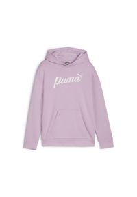 Bluza z kapturem dla dzieci Puma Ess Script Hoodie Tr G. Typ kołnierza: kaptur. Kolor: fioletowy. Materiał: bawełna, materiał #1