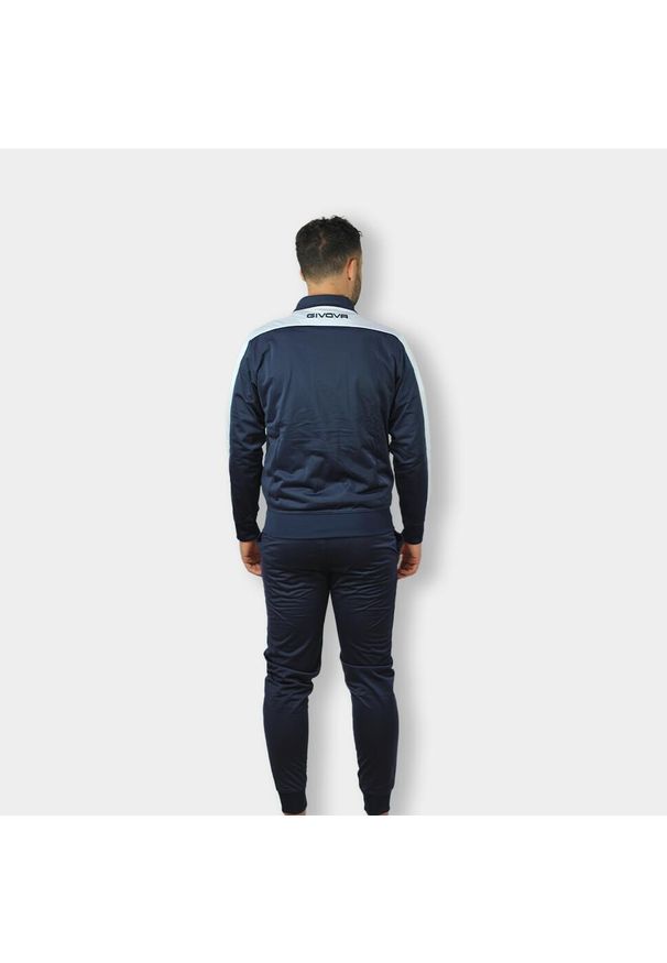 Givova Roma Overshirt Triacetato – zamek, 2 kieszenie, 5XS. Kolor: żółty, biały, niebieski, wielokolorowy. Materiał: dresówka. Sport: tenis, piłka nożna