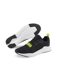 Buty sportowe Puma Wired Run M Czarny. Okazja: na co dzień. Kolor: czarny, zielony, wielokolorowy. Sport: bieganie