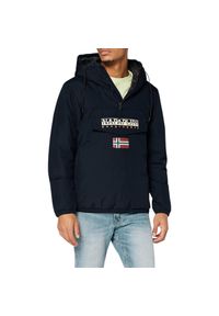 Kurtka turystyczna męska Napapijri Shade. Typ kołnierza: kaptur. Kolor: niebieski. Materiał: poliamid. Sezon: zima. Sport: turystyka piesza #1