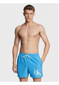 Calvin Klein Swimwear Szorty kąpielowe KM0KM00849 Niebieski Regular Fit. Kolor: niebieski. Materiał: syntetyk #3