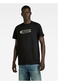 G-Star RAW - G-Star Raw T-Shirt Distressed D24365-336 Czarny Regular Fit. Kolor: czarny. Materiał: bawełna #4