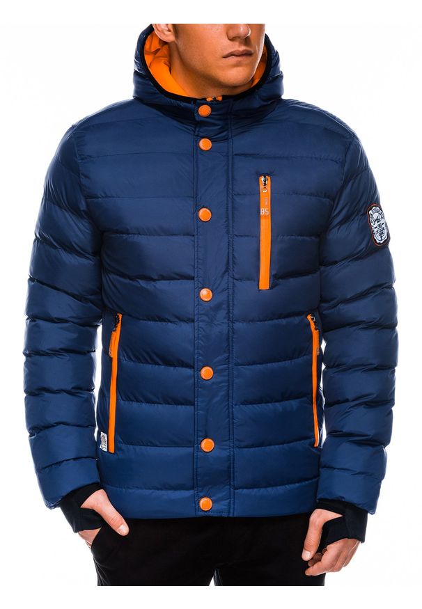 Niebieska kurtka Ombre Clothing na zimę